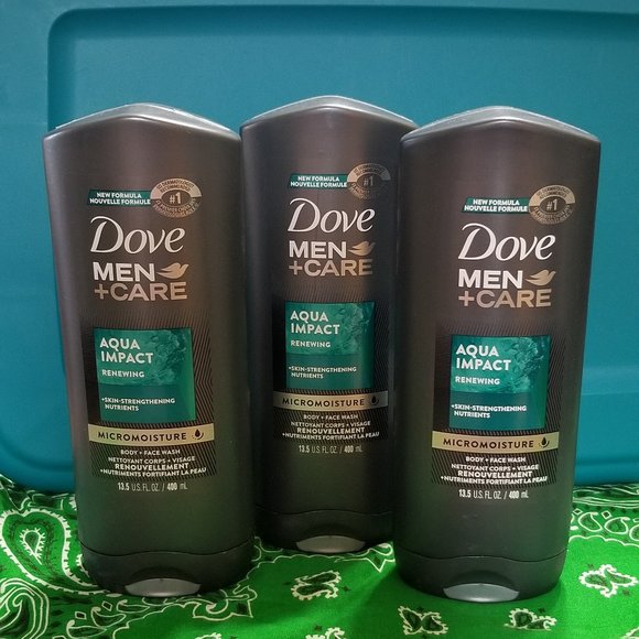 Dove Men + Care AQUA IMPACT Face and Body Wash - Picture 1 of 5